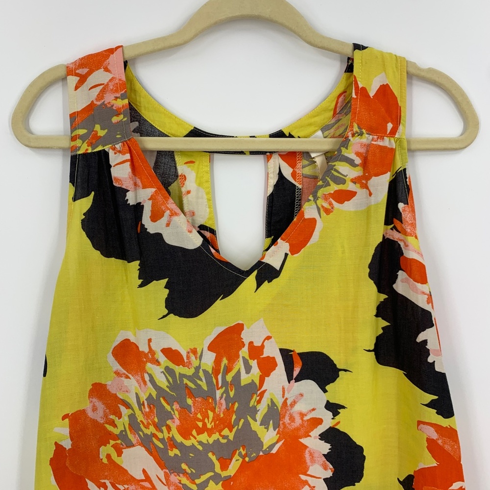 Uncle Frank Vibrant Bold Floral Sleeveless Shift Dress Sz M - Picture 6 of 14